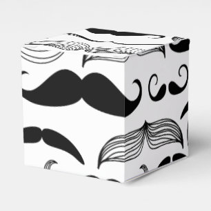Gentleman mustaschmönster formar sammanlagt och presentaskar