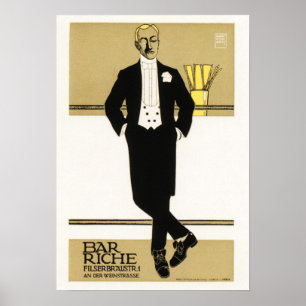 gentleman PUB RICHE Sachplakat Hans Rudi Erdt Poster