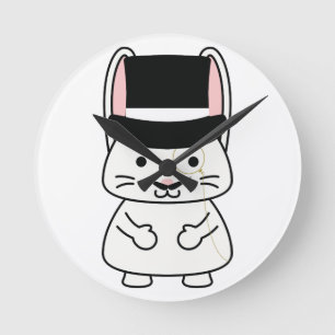 gentleman Rabbit Rund Klocka