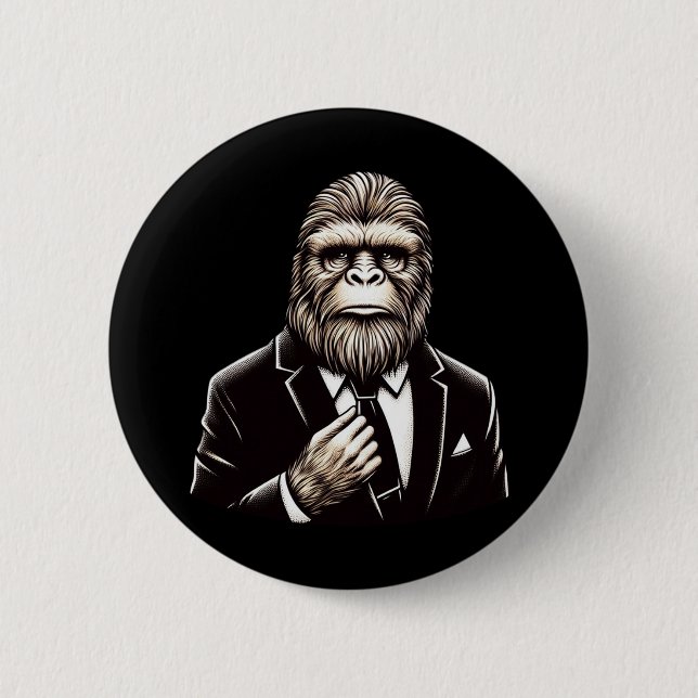 gentleman Sasquatch - Funny Bigfoot Knapp (Framsida)