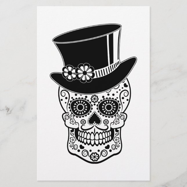 gentleman Sugar Skull-01 Brevpapper (Framsida)