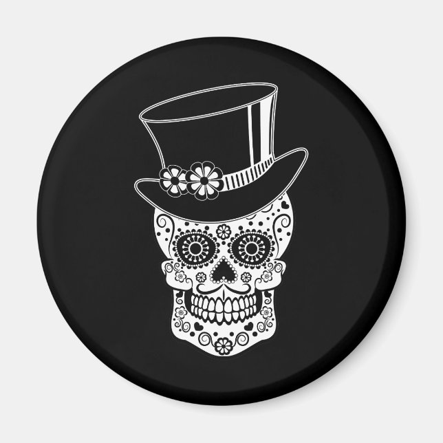 gentleman Sugar Skull-01 Magnet (Framsidan)