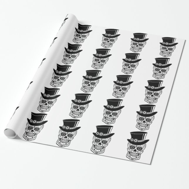 gentleman Sugar Skull-01 Presentpapper (Utrullad)
