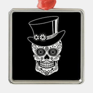 gentleman Sugar Skull Julgransprydnad Metall