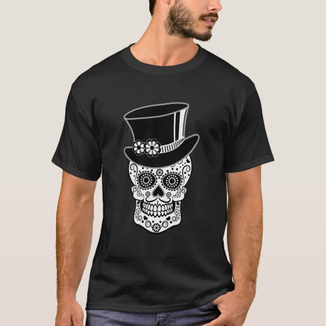 gentleman Sugar Skull T-shirt (Framsida)