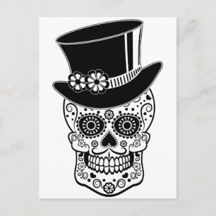 gentleman Sugar Skull Vykort