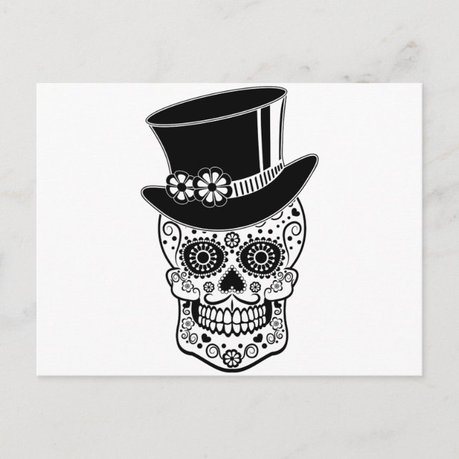 Gentlemansocker Skull-01 Vykort (Framsida)
