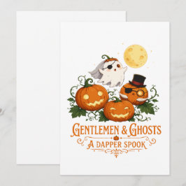 Gentlemen & Ghosts Halloween Inbjudningar