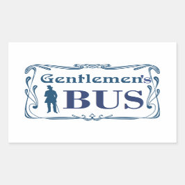 GENTLEMEN S BUSS STICKER REKTANGULÄRT KLISTERMÄRKE