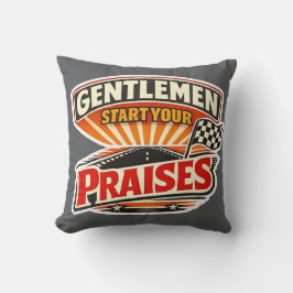 Gentlemen Start Your Praises – Christian Retro Kudde