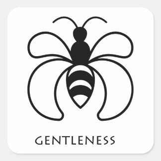 Gentleness (Fafanto) Adinkra Symbol Sticker Fyrkantigt Klistermärke