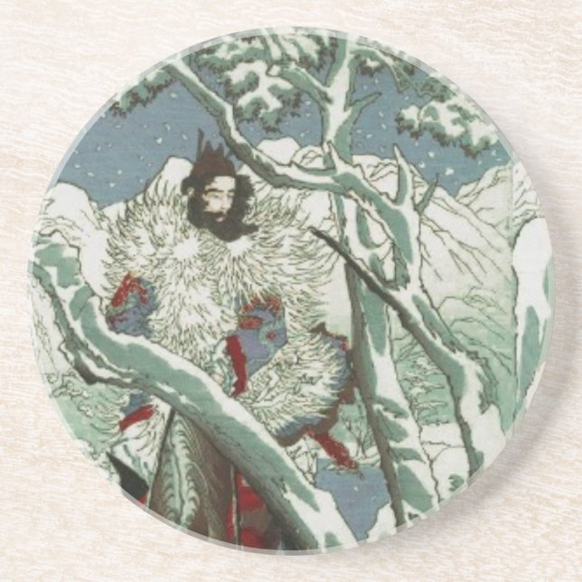 Gentoku Visiting Komei i Snö (1:3) Underlägg Sandsten (Framsidan)