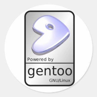Gentoo Linux Sticker Runt Klistermärke