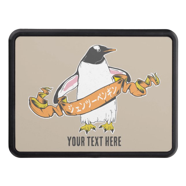 Gentoo penguin Japanskt skrivet Kanji Dragkroksskydd (Framsidan)