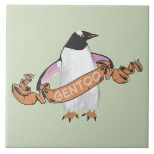 Gentoo penguin kakelplatta