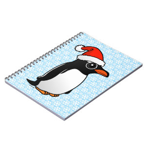 Gentoo Penguin Santa Anteckningsbok