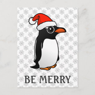 Gentoo Penguin Santa Helg Vykort