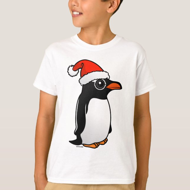 Gentoo Penguin Santa T-shirt (Framsida)