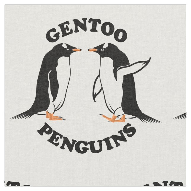 Gentoo Penguins Tyg (Närbild)