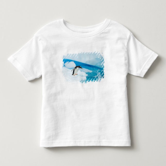 gentoo pingvin, Pygoscelis Papua, hoppar av T Shirt (Framsida)