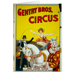 Gentry Bros. Circus Hälsningskort