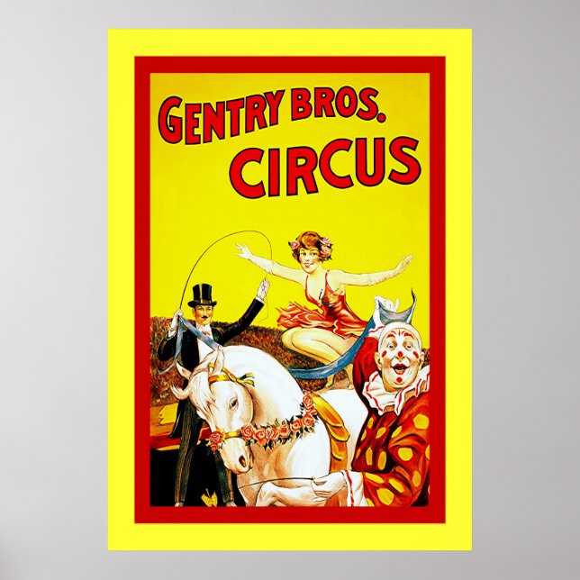 Gentry Bros Circus Poster (Framsidan)