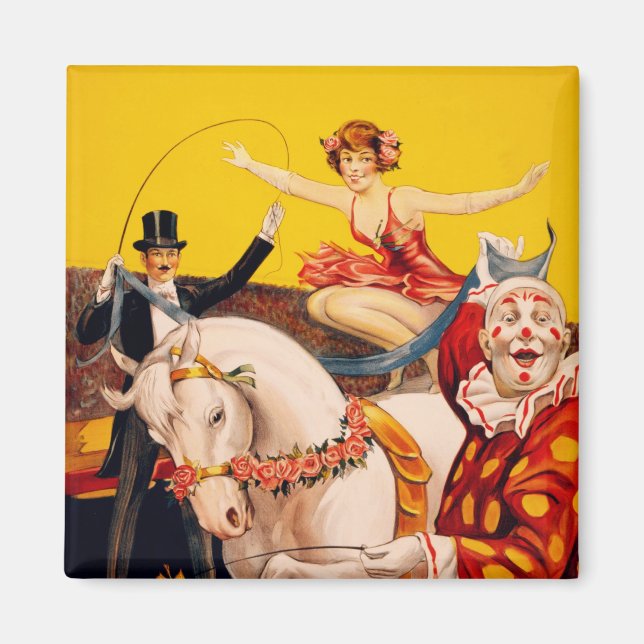 Gentry Bros. Circus Poster ft. Miss Louise Hilton Magnet (Framsidan)