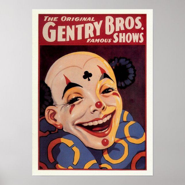 Gentry Bros. Vintage Circus Poster (Framsidan)