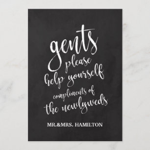 Gents bathroom Basket-klaffskyltsskyltsskylt Inbjudningar