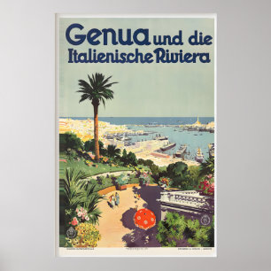 Genua Genoa Ligurien Italienska Rivieran Italien V Poster