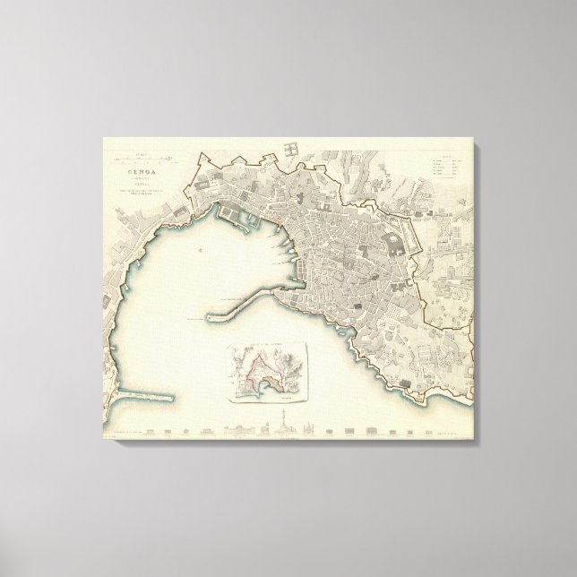 Genua Genova Genes Canvastryck (Framsida)