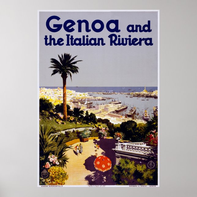 Genua och italienska Rivera Poster (Framsidan)