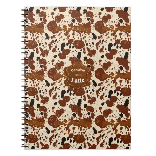 Genuine 100% Latte Cowhide Pattern | Neutral  Anteckningsbok (Framsidan)