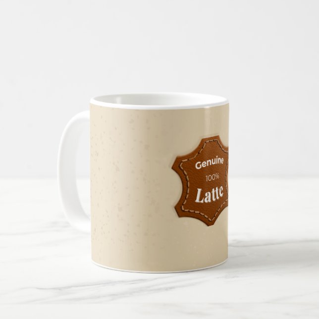 Genuine 100% Latte Neutral Pattern Mug Kaffemugg (Framsida vänster)