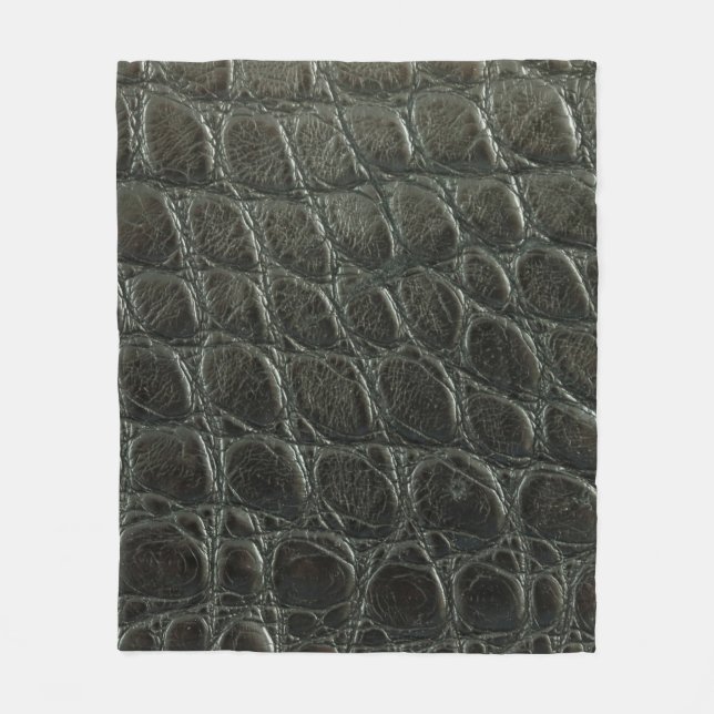 Genuine black alligator leather texture, close up  fleecefilt (Framsidan)