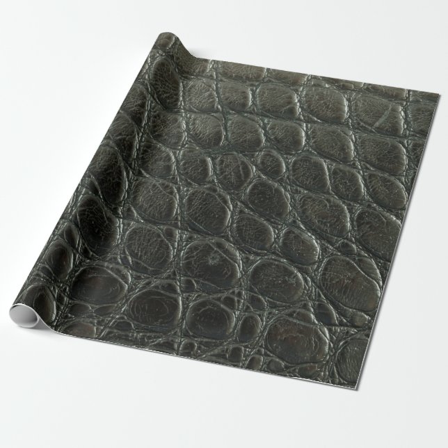 Genuine black alligator leather texture, close up  presentpapper (Utrullad)