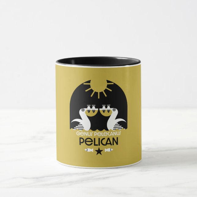 Genus Pelecanus Bird Art Mugg (Center)