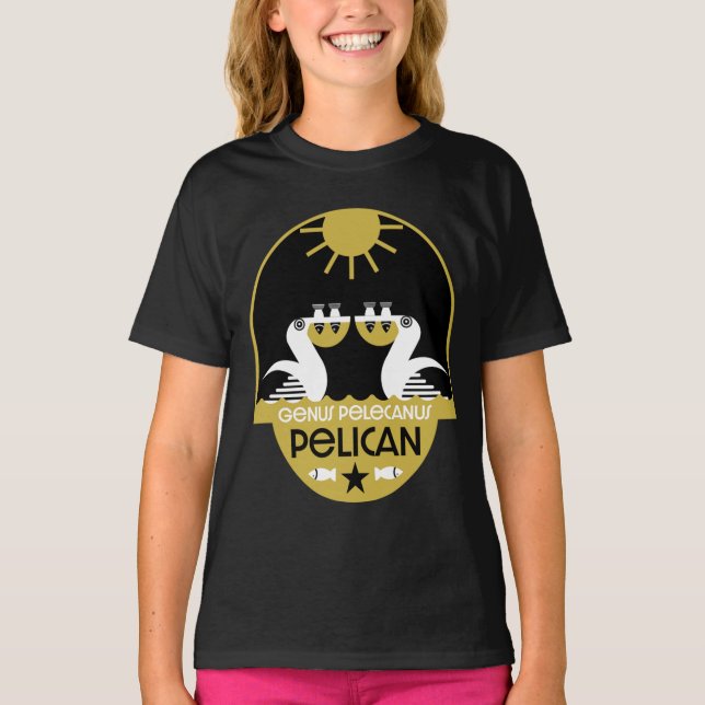 Genus Pelecanus Bird Art T-Shirt (Framsida)