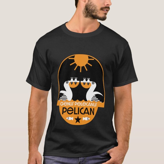 Genus Pelecanus Bird Art T Shirt (Framsida)