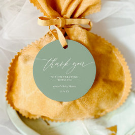 Genusneutrala Tack för Grönt av säljkurs för favor Gåvor Etiketter