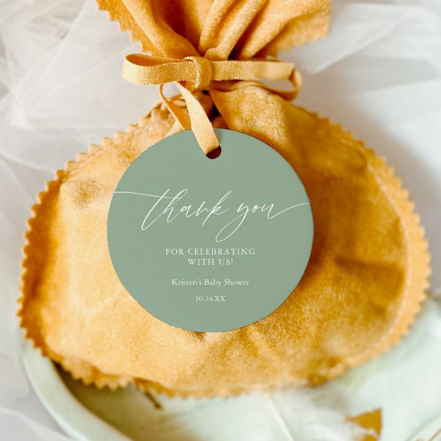 Genusneutrala Tack för Grönt av säljkurs för favor Gåvor Etiketter (Skapare uppladdad)