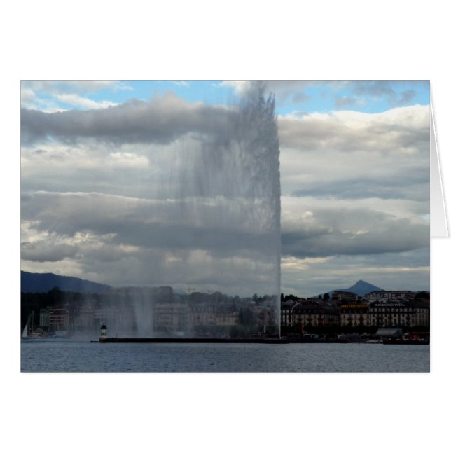 Genva jet hälsningskort (Framsidan Horizontal)