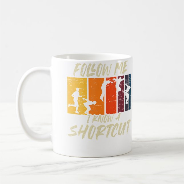 Genväg Löp Hopp Vänd Freerunning Akrobatisk Parkou Kaffemugg (Vänster)