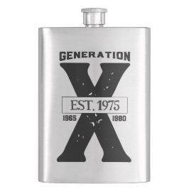 GenX Svart Personlig Stor Klassisk Flask Fickplunta