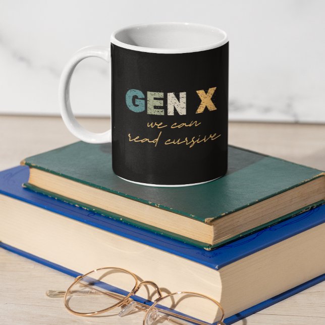 GenX - vi kan läsa kursiv Kaffemugg (Skapare uppladdad)