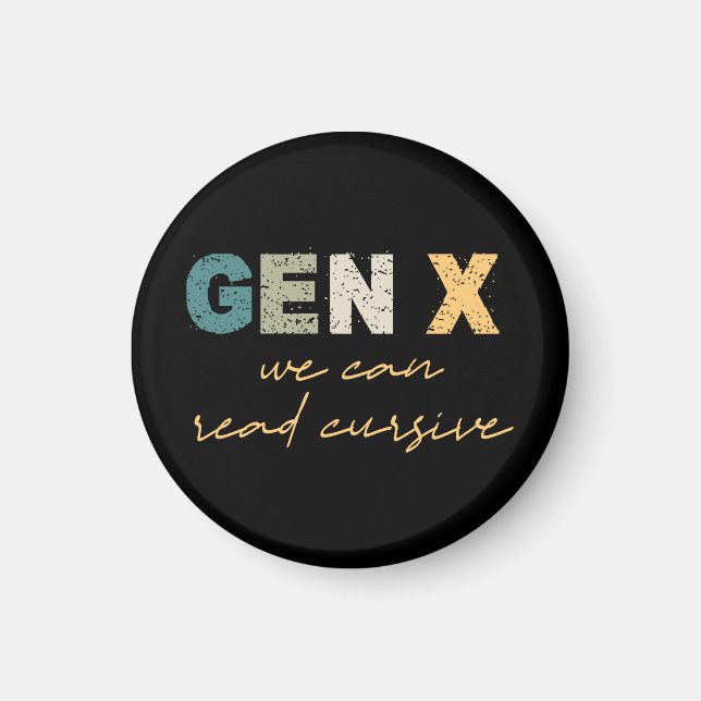 GenX - vi kan läsa kursiv Magnet (Framsidan)