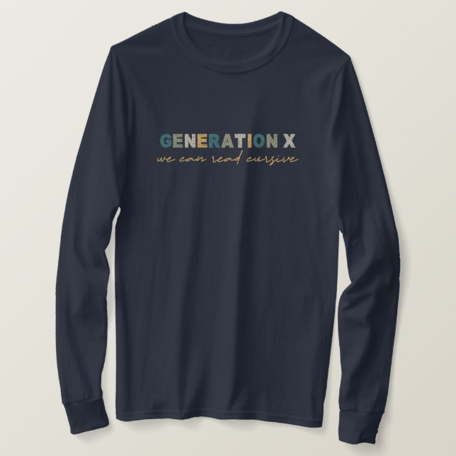 GenX - vi kan läsa kursiv T Shirt (Design framsida)