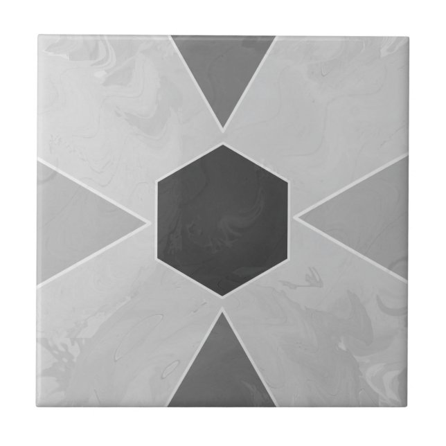 Geo Abstract Pastel Marble Gray Kakelplatta (Framsidan)