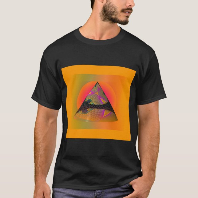 Geo Abstrakt Pyramid T-Shirt (Framsida)