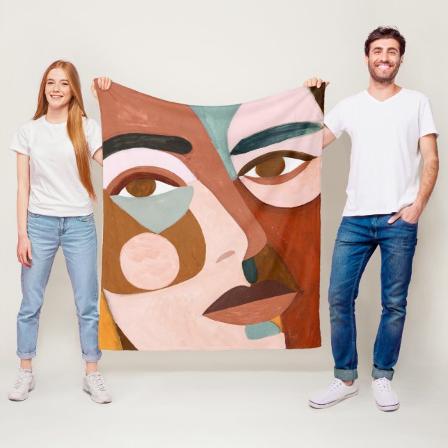 Geo Ansikte UpClose Fleecefilt (På plats)